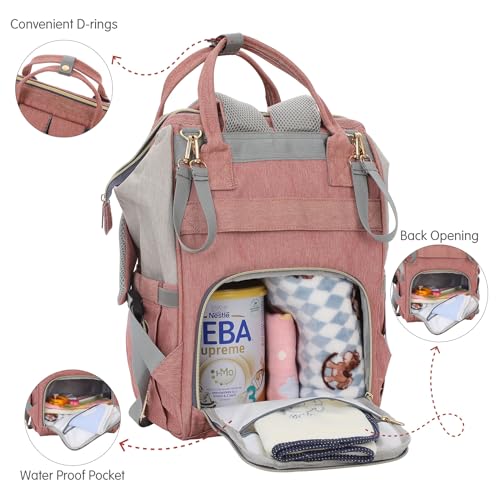 1ST STEP Smart And Multi-Functional Diaper Bag (Pink 2) - Image 3