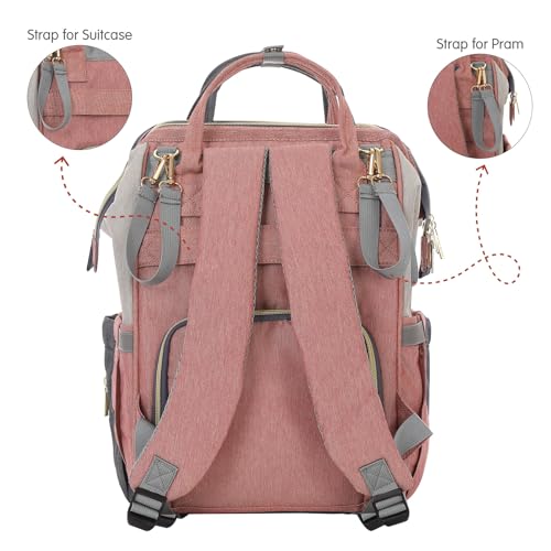 1ST STEP Smart And Multi-Functional Diaper Bag (Pink 2) - Image 4