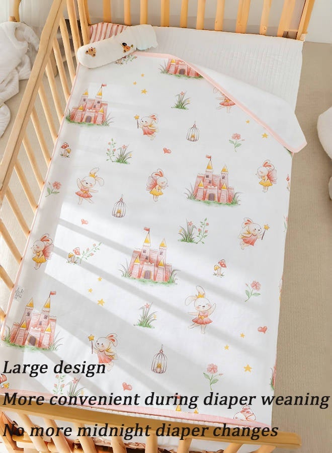 Vinnatsu 50x70cm Baby Waterproof Bed Pad, Washable Changing Pad & Incontinence Pad - 100% Cotton Surface Mattress Protector for Cribs, Pack n Play, Toddler Potty Training & Adult/Pet Use, Reusable Underpad - Image 4