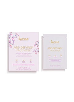 Karuna Karuna Age-defying+ Face Mask Sheet, Skincare and Beauty Facial Masks with Moisturizing and Collagen Promotion Properties for Soothing Wrinkles and Healthy Glow, Revitalize Dry, Mature Skin (1 Sheet) 