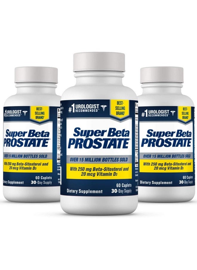 SUPER BETA PROSTATE SUPER BETA PROSTATE Support Supplement for Men's Health - Reduce Bathroom Trips, Promote Sleep, Better Bladder Emptying & Healthy Prostate, Beta Sitosterol (180ct, 3 Bottle) 