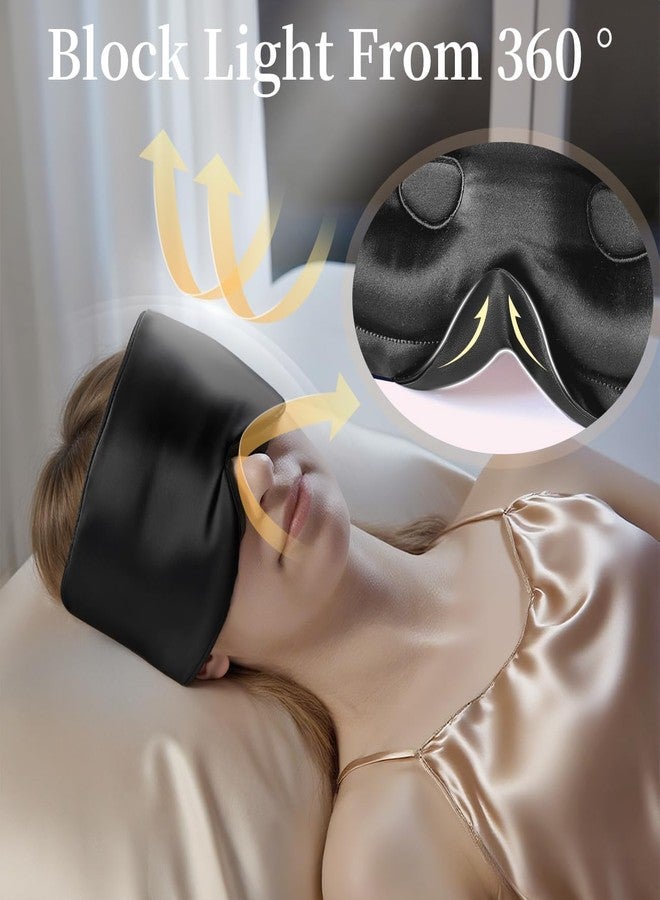 USlixury® 3D Contoured Silk Sleep Mask – Total Blackout, Zero Eye Pressure - Image 3