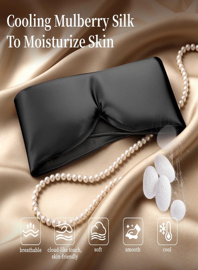 USlixury® 3D Contoured Silk Sleep Mask – Total Blackout, Zero Eye Pressure - Image 4