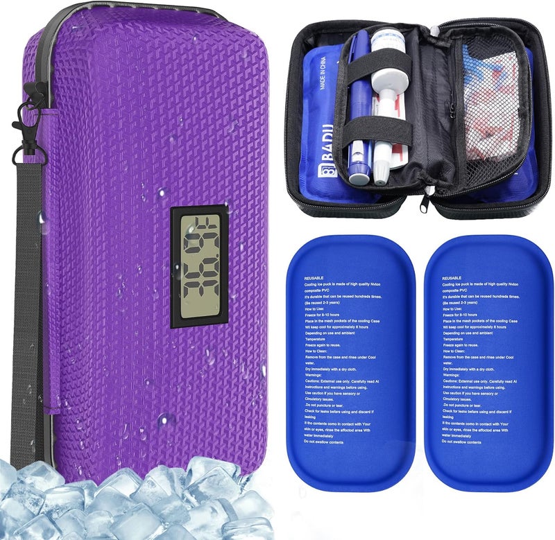 CAILOS Insulin Cooler Travel Case TSA Approved Refrigerated Medicine Cooling Bag with Ice Pack for Diabetes Care Supplies - Image 1