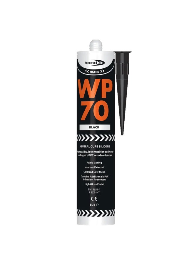 Bond It Bond-It WP70 Low Modulus Neutral Cure Low Modulus Neutral Oxime Silicone 310ml (Black, EU3) - Image 1