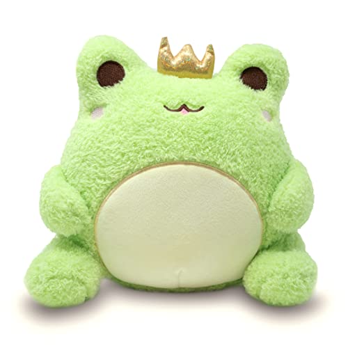 Cuddle Barn PlushGoals  Wawa The Prince Super Soft Cute Kawaii Froggie Collectible Stuffed Animal Plush Toy 9 inches - Image 1