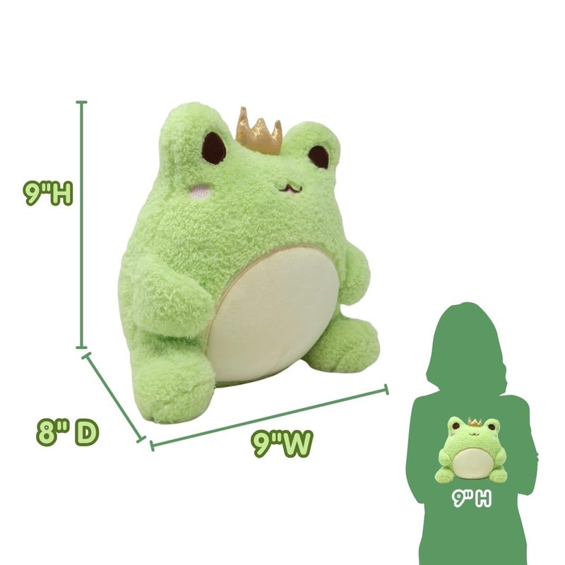 Cuddle Barn PlushGoals  Wawa The Prince Super Soft Cute Kawaii Froggie Collectible Stuffed Animal Plush Toy 9 inches - Image 3
