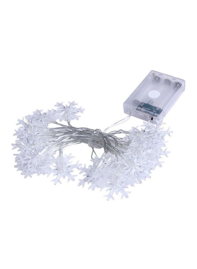NIBEMINENT 40 LED Snowflake String Light With Battery Operating Multi Color 6meter - Image 1