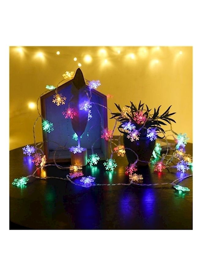 NIBEMINENT 40 LED Snowflake String Light With Battery Operating Multi Color 6meter - Image 2