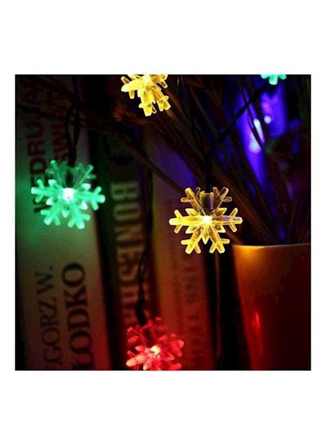 NIBEMINENT 40 LED Snowflake String Light With Battery Operating Multi Color 6meter - Image 3