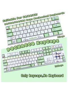 General Sanrio Pochacco Green Yellow Keycaps for XDA MX Switch Cute Anime Japanese Mechanical Gaming Keyboard, PBT Keycap Set  - Image 3