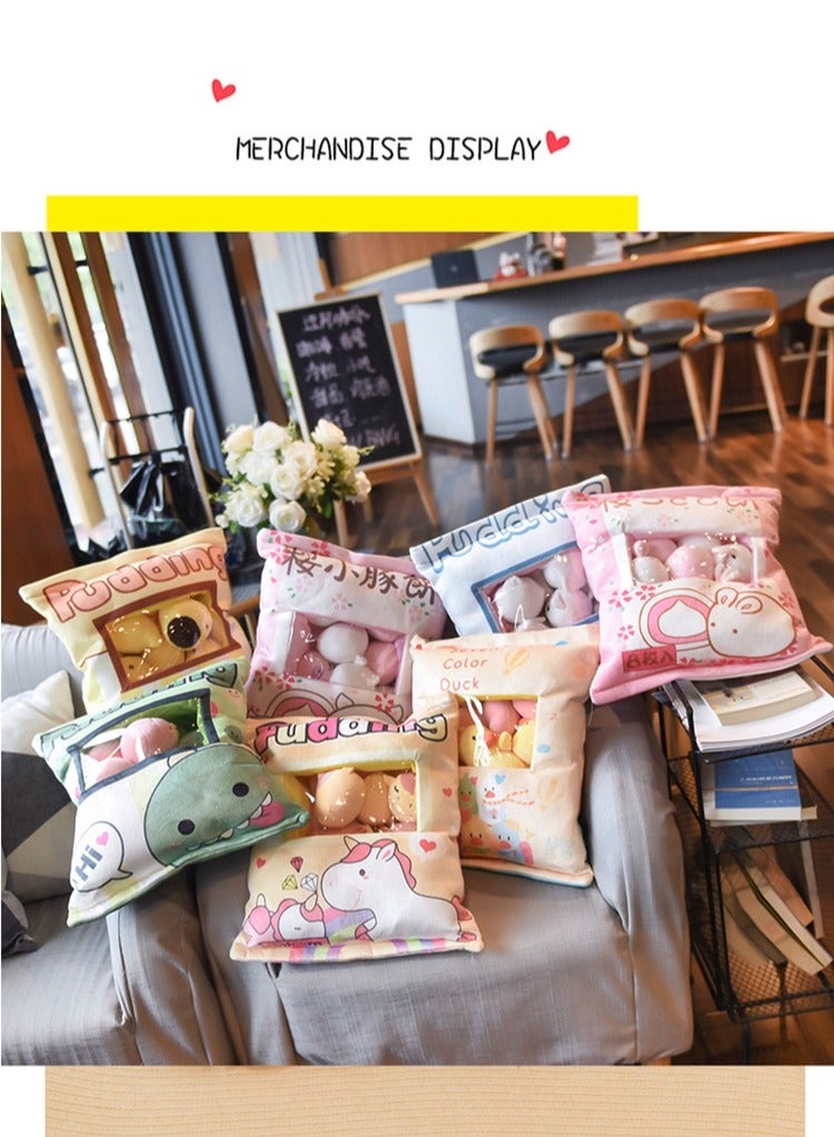 KT Cat Cute Plush Pillow with Removable Stuffed Animal Toys Six Animal Balls Inside Soft Creative Gift for Children Room Decoration - Image 2