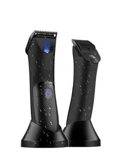 Arabest Electric Groin Hair Trimmer and Razor, Men's Bikini Trimmer, Women's Waterproof Body Hair Groomer Groin Trimmer Beard Trimmer with LED Indicator IPX7 Men's Pubic Bulb Razor  - Image 1