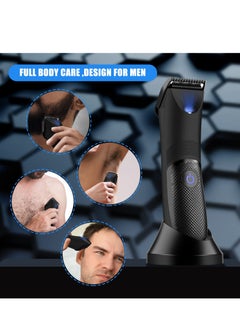 Arabest Electric Groin Hair Trimmer and Razor, Men's Bikini Trimmer, Women's Waterproof Body Hair Groomer Groin Trimmer Beard Trimmer with LED Indicator IPX7 Men's Pubic Bulb Razor  - Image 2