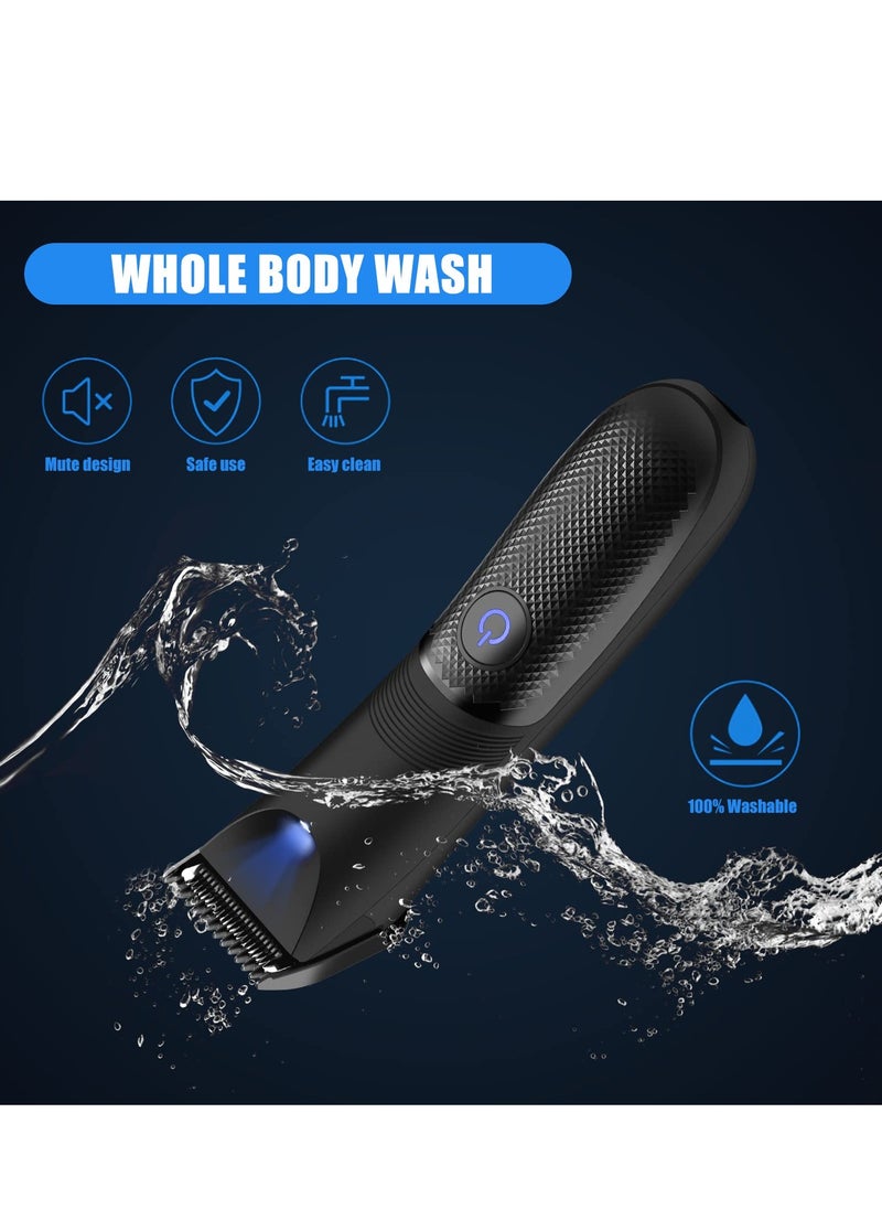 Arabest Electric Groin Hair Trimmer and Razor, Men's Bikini Trimmer, Women's Waterproof Body Hair Groomer Groin Trimmer Beard Trimmer with LED Indicator IPX7 Men's Pubic Bulb Razor  - Image 4
