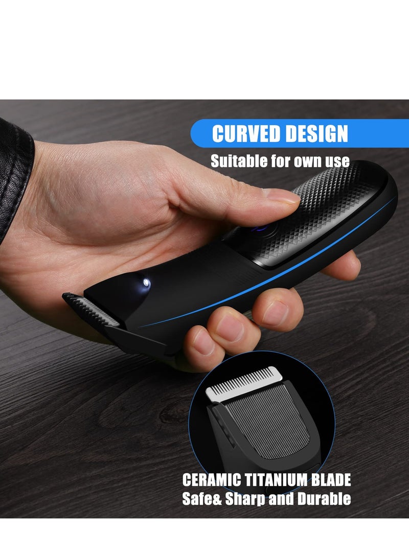 Arabest Electric Groin Hair Trimmer and Razor, Men's Bikini Trimmer, Women's Waterproof Body Hair Groomer Groin Trimmer Beard Trimmer with LED Indicator IPX7 Men's Pubic Bulb Razor  - Image 3