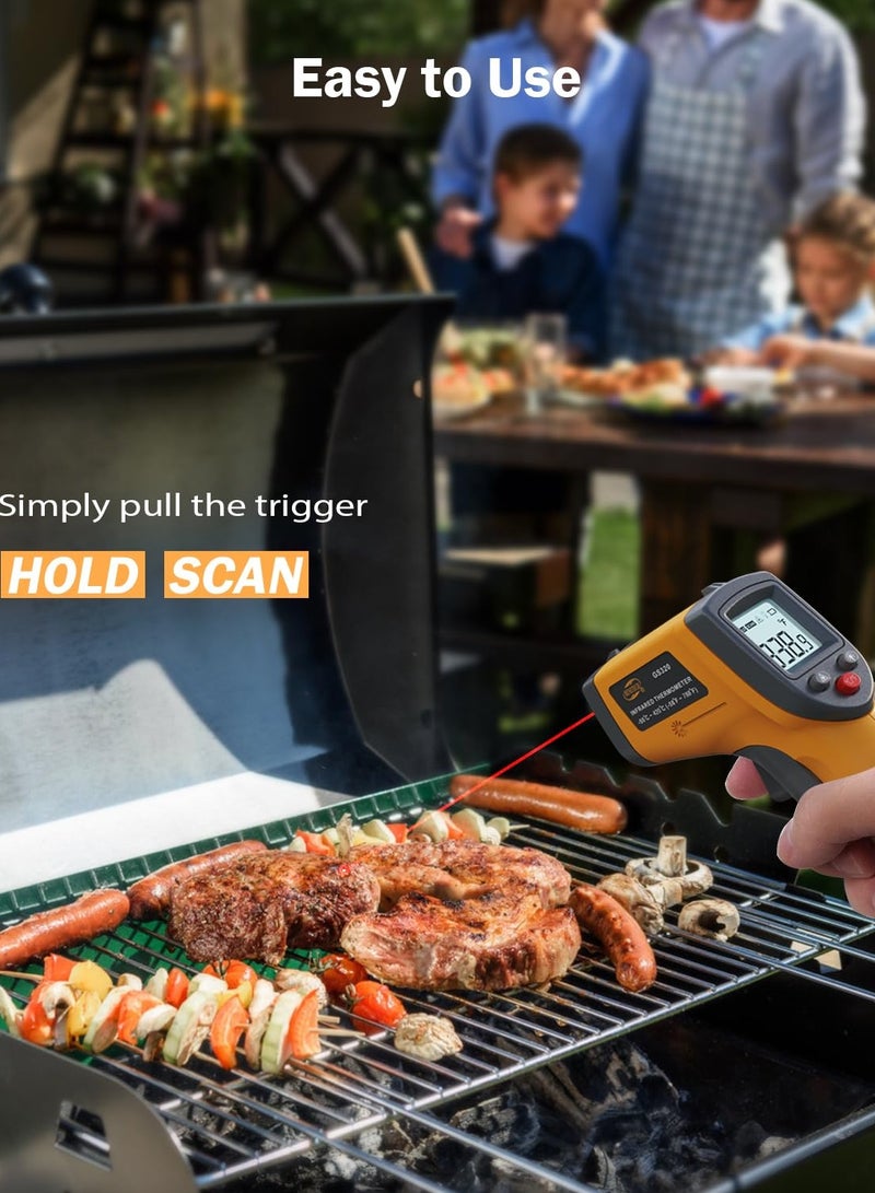 Benetech Digital Infrared Thermometer Laser Industrial Temperature Gun Non-Contact with Backlight -50-400°C - Image 3