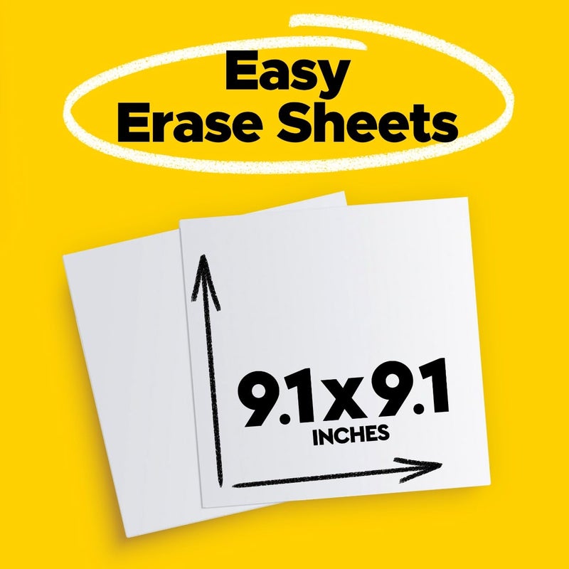 Post-it أوراق السبورة البيضاء القابلة للمسح بسهولة من بوست-إت، عبوة 2، 9.1 × 9.1 بوصة، سبورة بيضاء فورية، استخدم أقلام المسح الجاف والأقلام الدائمة (EE-SH-2PK-SIOC) - Image 2