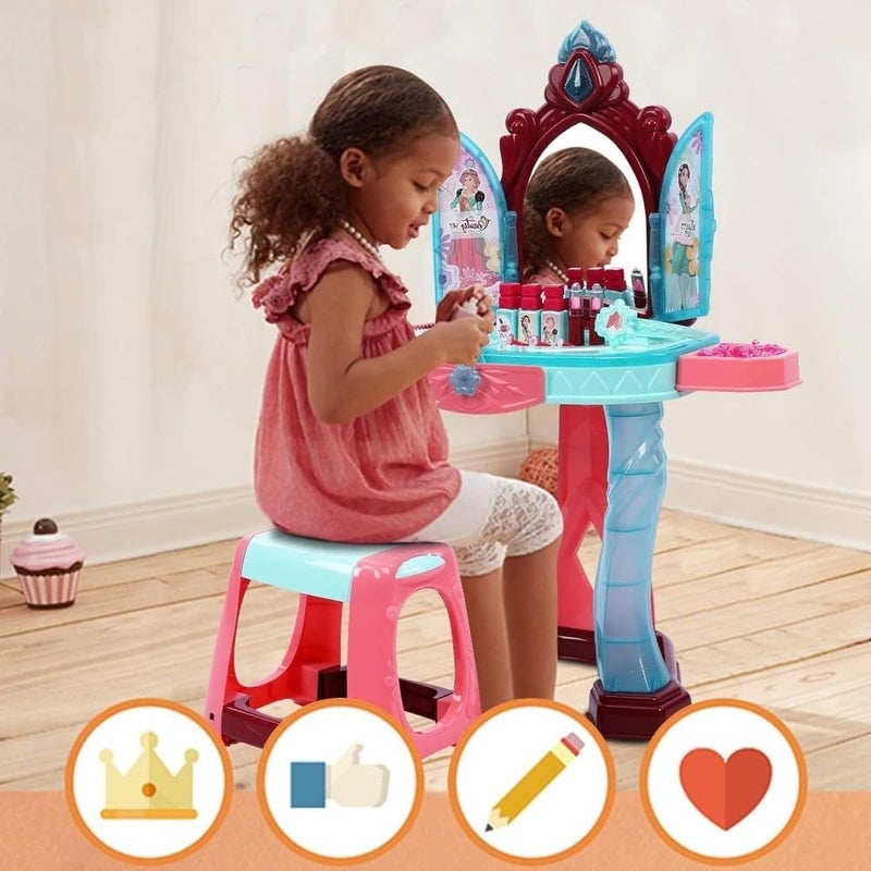 Leno toys Doll & Toy Set – Girls Hairstyle Toy with Lighted Mirror, Suitable for Kids 3 to 8 Years Old - Image 1