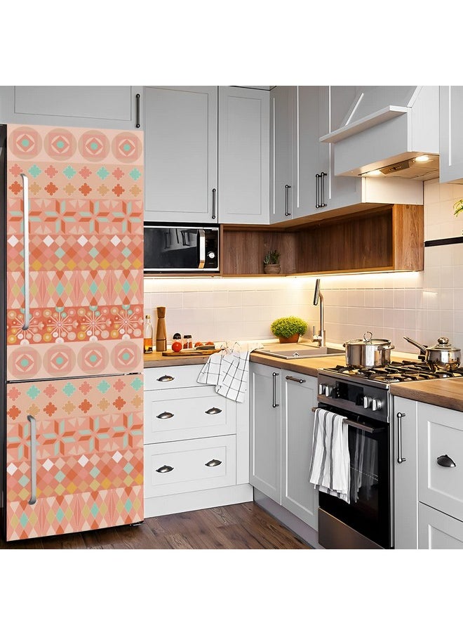 Alwayspon - Stair Riser Stickers Peel And Stick Retro Pink Vinyl Stair Mural Decals Selfadhesive Removable Contact Paper For Home Decor 39.37X7.09Inchx13Pcs - Image 1