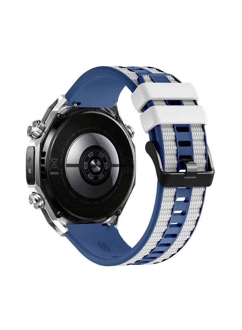 Silicone Two-tone Color Combination Band Applicable to Huawei Watch GT6/GT5/UItimate2/UItimate 46mm, 22mm Classic Soft Replacement Strap Compatible with Huawei Watch GT4/GT4 Pro/GT3/GT3Pro/GT2 46mm Bands - Image 2