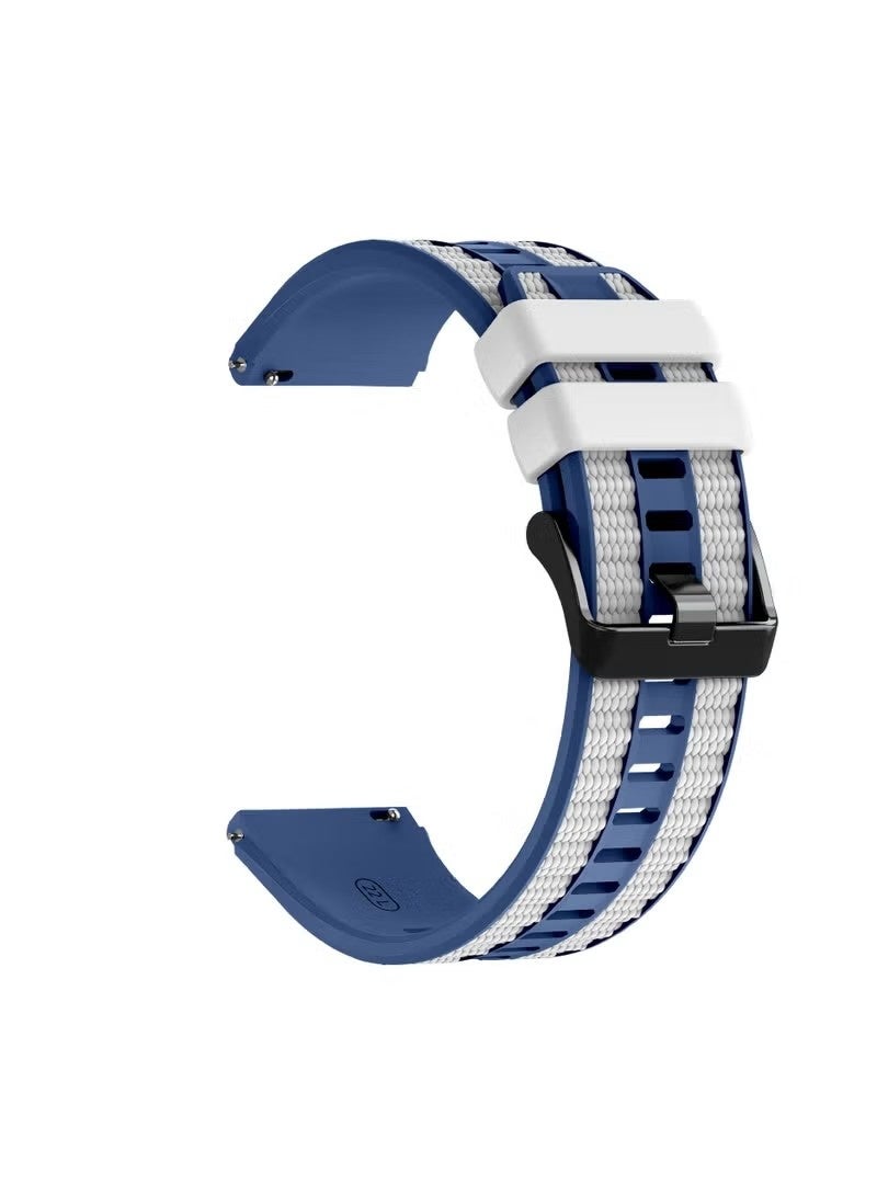 Silicone Two-tone Color Combination Band Applicable to Huawei Watch GT6/GT5/UItimate2/UItimate 46mm, 22mm Classic Soft Replacement Strap Compatible with Huawei Watch GT4/GT4 Pro/GT3/GT3Pro/GT2 46mm Bands - Image 3