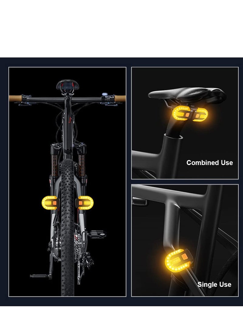 SYOSI - Bike Turn Signals Bright Bicycle Turn Signals Front Back IPX5 Waterproof Wireless Remote Control Rear Bike Light - Image 1