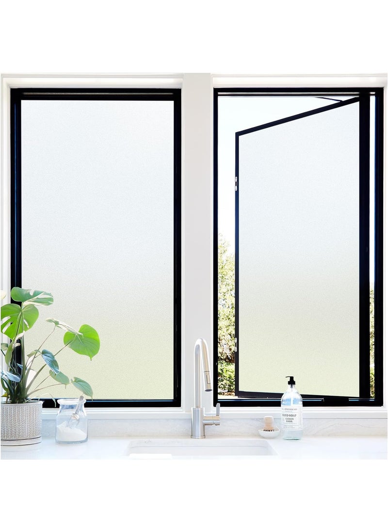 SUPERFAB SUPERFAB Window Privacy Film Frosted Glass Window Film Static Cling Film AntiUV Glass Door Privacy Covering Textured Opaque Window Sticker For Home Cabinet BathroomBalcony Size 23inch X 40inches  - Image 1