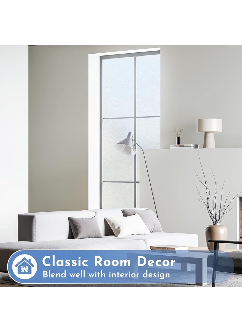 SUPERFAB SUPERFAB Window Privacy Film Frosted Glass Window Film Static Cling Film AntiUV Glass Door Privacy Covering Textured Opaque Window Sticker For Home Cabinet BathroomBalcony Size 23inch X 40inches  - Image 5