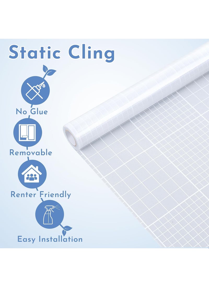 SUPERFAB SUPERFAB Window Privacy Film Frosted Glass Window Film Static Cling Film AntiUV Glass Door Privacy Covering Textured Opaque Window Sticker For Home Cabinet BathroomBalcony Size 23inch X 40inches  - Image 3