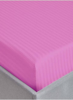 MAXQON Fitted Bed Sheet +2Pcs Pillow Covers, King/Queen/Double/Single Sizes, Color Pink  - Image 4