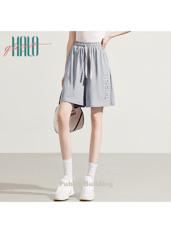 HALOQUEEN Halo Queen Women's Thin High-waist Casual Shorts Loose Slimming Ice Silk Wide-leg Knee-length Pants H121k1003 - Image 2