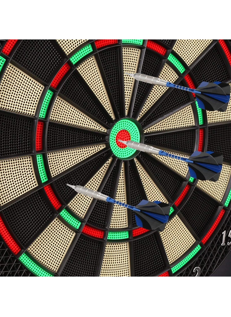 Electronic Dart Board Set with LED Scoreboard – 13.5” Large Target, 27 Games & 243 Variations, 16 Players, 12 Soft-Tip Darts + 100 Extra Tips – Perfect for Adults & Kids, Parties, Practice, Indoor & Outdoor Fun (Battery/AC Powered)