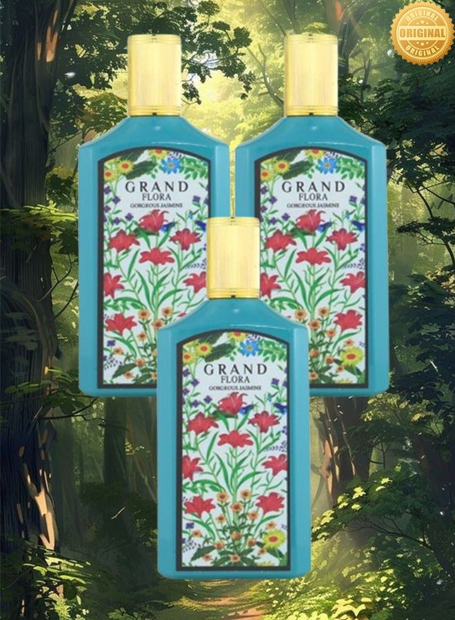 Flora 3 Pieces Grand Flora Gorgeous Jasmine Perfume 100ml EDP - Image 1