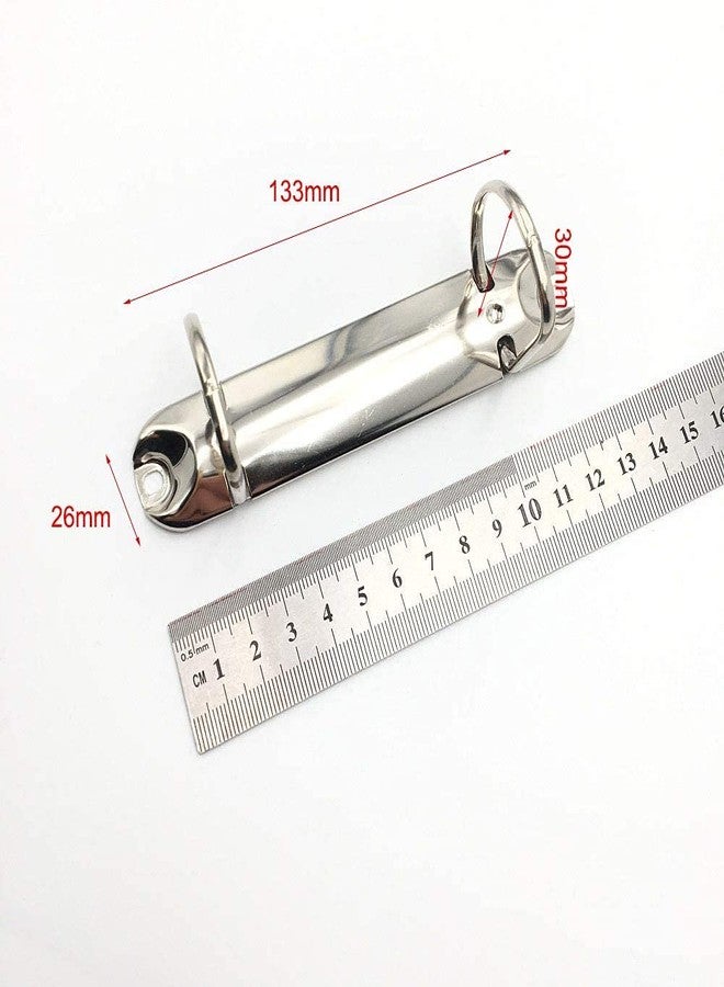 INNAXA 2 D-Rings 6Pcs Metal Ring Binder Mechanism, 2 D-Rings, 1 1/4 Inch Capacity, 5 1/4 inch Sheet Size, 26mm Base, No Boosters - Image 3