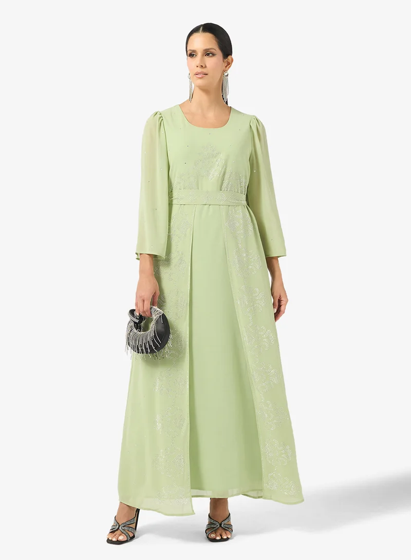 Khizana Embellished Cape Style Dress