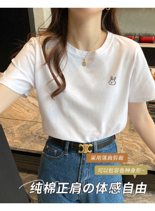 LANG SHA Women'S T-Shirt Short Sleeve Top Half Sleeve Printed T-Shirt Single Piece - Image 1