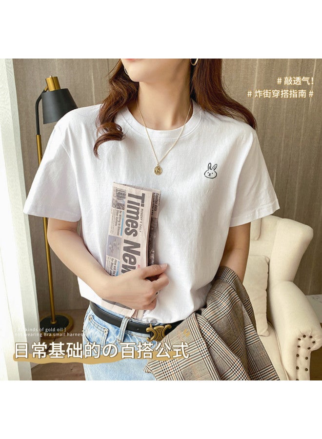 LANG SHA Women'S T-Shirt Short Sleeve Top Half Sleeve Printed T-Shirt Single Piece - Image 4