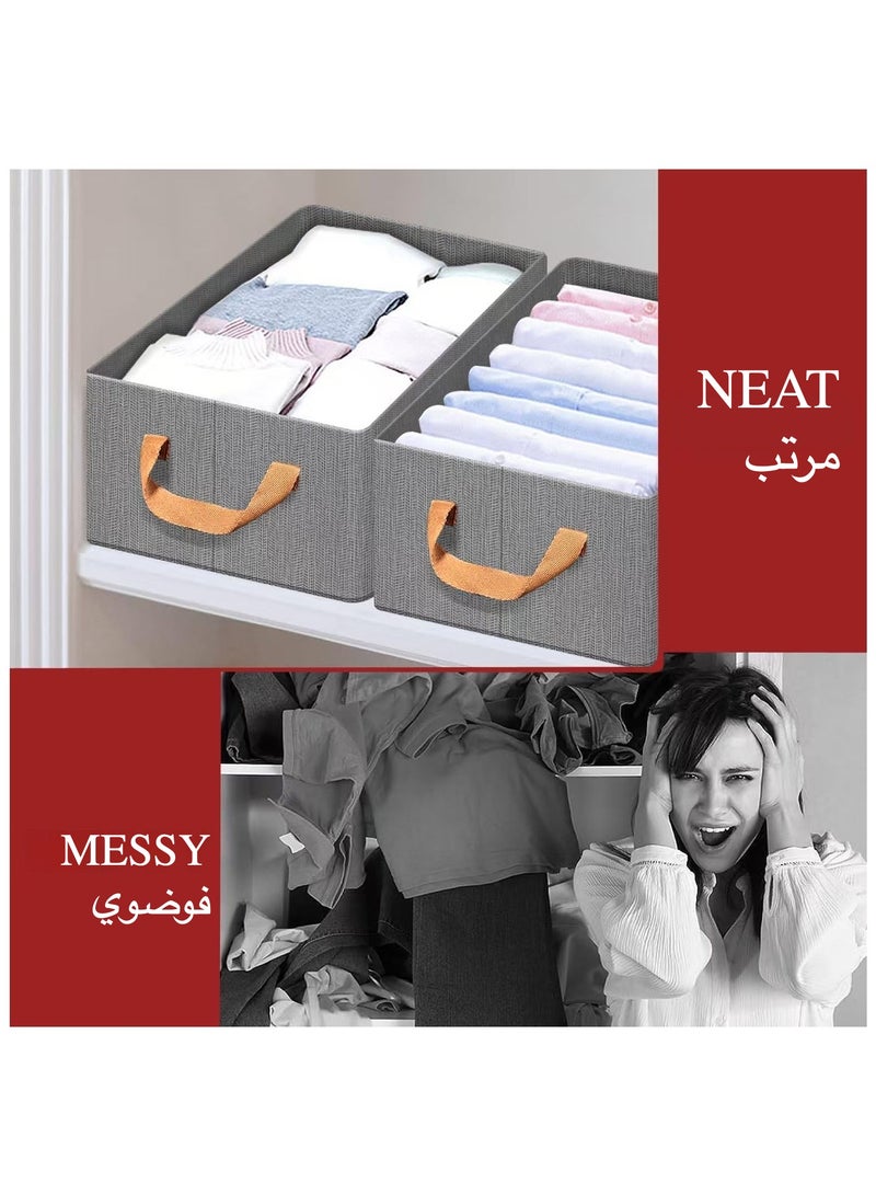 Anmi Foldable Storage Box, 4 Gray Clothes Drawer Storage Box - Image 4