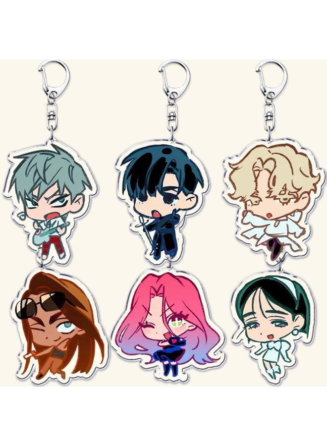 Popular Anime Alien Stage Chibis Keychains for Womens Accessories Bag Luka Ivan Till Mizi Hyuna Sua Keyrings Jewelry Fans Gifts-Color:48-Ships From:CHINA - Image 1
