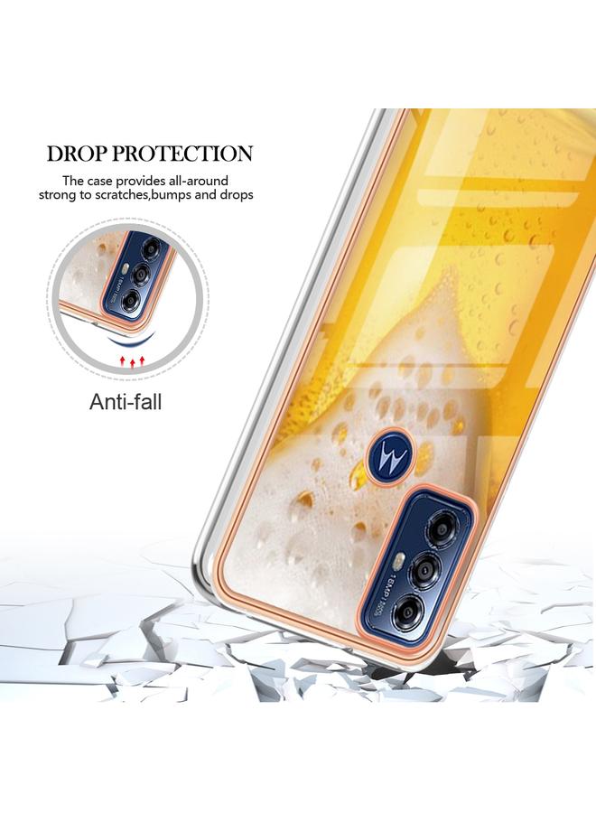 اس-توب جراب لهاتف Motorola Moto G Play 2023، جراب هاتف IMD مزدوج الجوانب مطلي بالرخام الكهربائي - Image 4