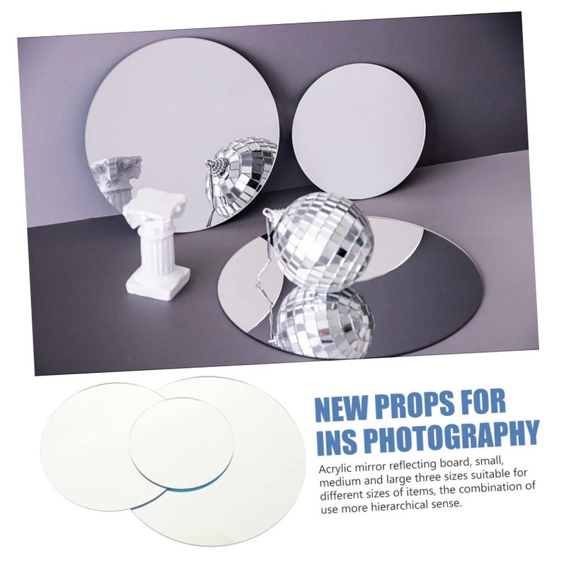 Acrylic Mirror Reflection Board Photography Props 3 Pieces For Food Cosmetics Jewelry Flowers Durable Safe Material Professional Photo Displays - Image 4