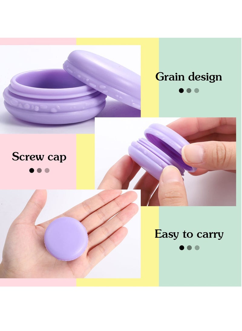 SOLARAE Travel Bottles Pots, 10 ml Cosmetic Jars with Lids for Toiletries Sample, Cosmetic Container Jars for Cream Powder Face Creams 6 Color 24pcs - Image 2