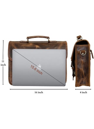 Leather Messenger Bag for Men - Full Grain Leather Briefcase Laptop Satchel Office Crossbody Travel Bag by Rustic Town (16 Inch, Brown) - pzsku/Z1710BB11AF662894EB01Z/45/1747822692/14c8cb52-1bd0-4247-bb0d-515d0fbf3ee0