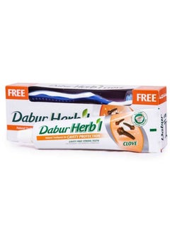 Dabur Dabur Herbal Cavity Protection Clove Toothpaste  with toothbrush 140g  - Image 3