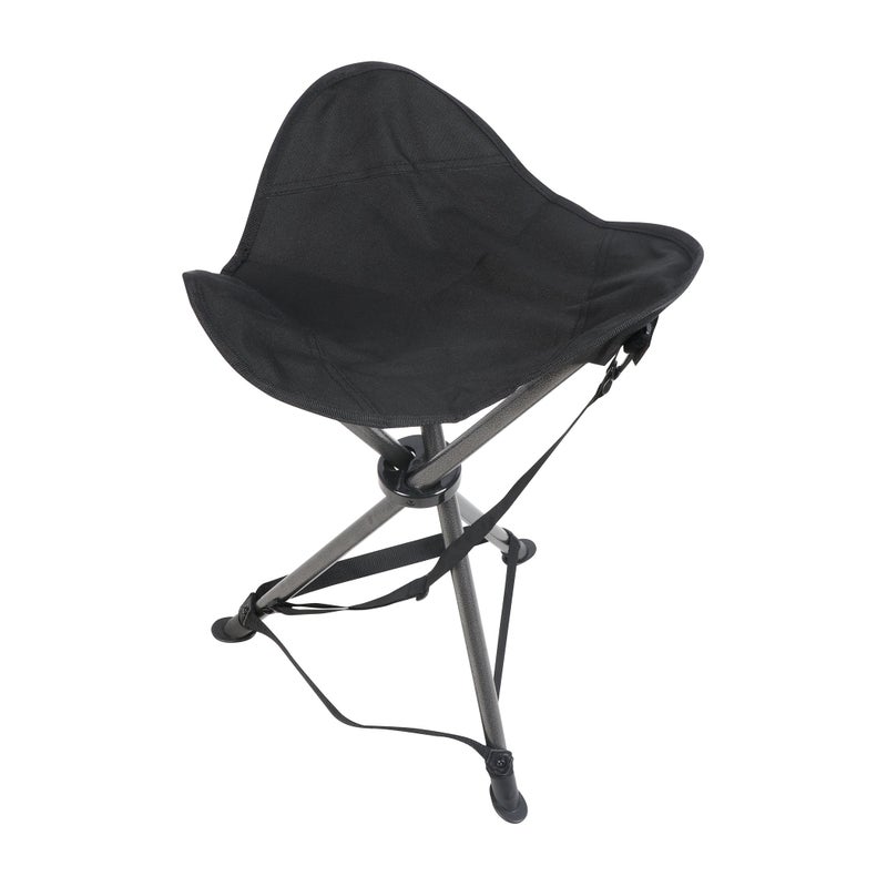 PORTAL Compact Folding Tripod Stool, Portable Tripod Chair 3 Legs for Camping Outdoor Hiking Hunting Fishing Picnic Travel Beach BBQ Garden Lawn, Supports 225 lbs, Black - Image 2