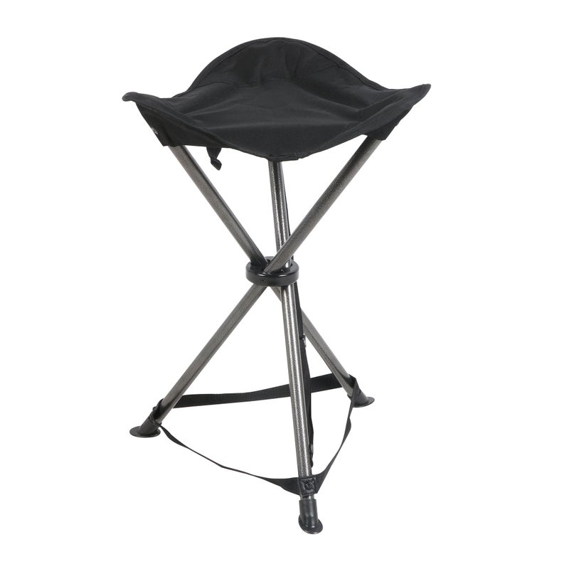 PORTAL Compact Folding Tripod Stool, Portable Tripod Chair 3 Legs for Camping Outdoor Hiking Hunting Fishing Picnic Travel Beach BBQ Garden Lawn, Supports 225 lbs, Black - Image 1