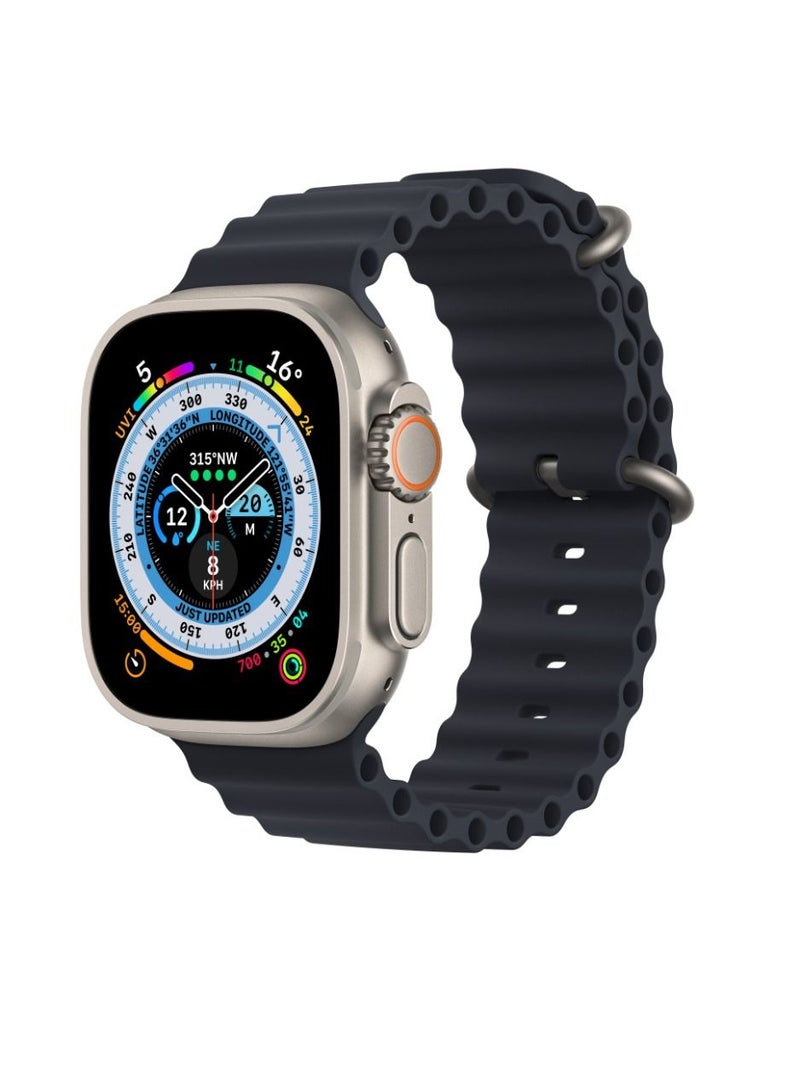 Yuwell Replacement Smartwatch Band For Apple Watch Adjustable Size 42/44/45/49MM Black - Image 2