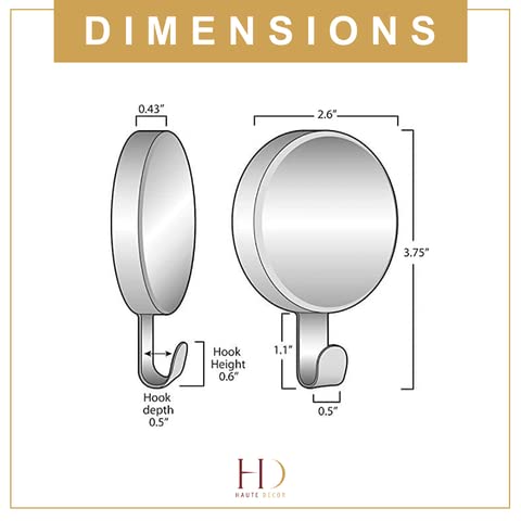 Haute Decor Attract Magnetic Wreath Hanger (Shiny Silver) - Set of 2 Magnets - for 2 Metal Doors/Surfaces or 1 Single-Pane Glass Door/Window - Holds up to 10 lbs. - Image 4