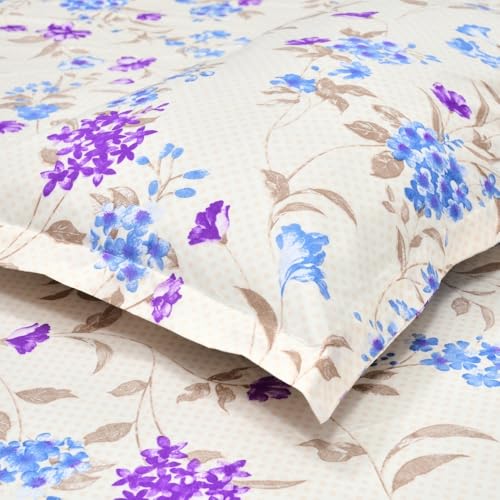 Haus & Kinder Ultrasoft Microfiber for Single Bed Bedsheet for Single Bed with 1 Pillow Cover Bedding Set Lightweight Breathable Bed Sheet Floralis Veil Nordic Haven - Image 5